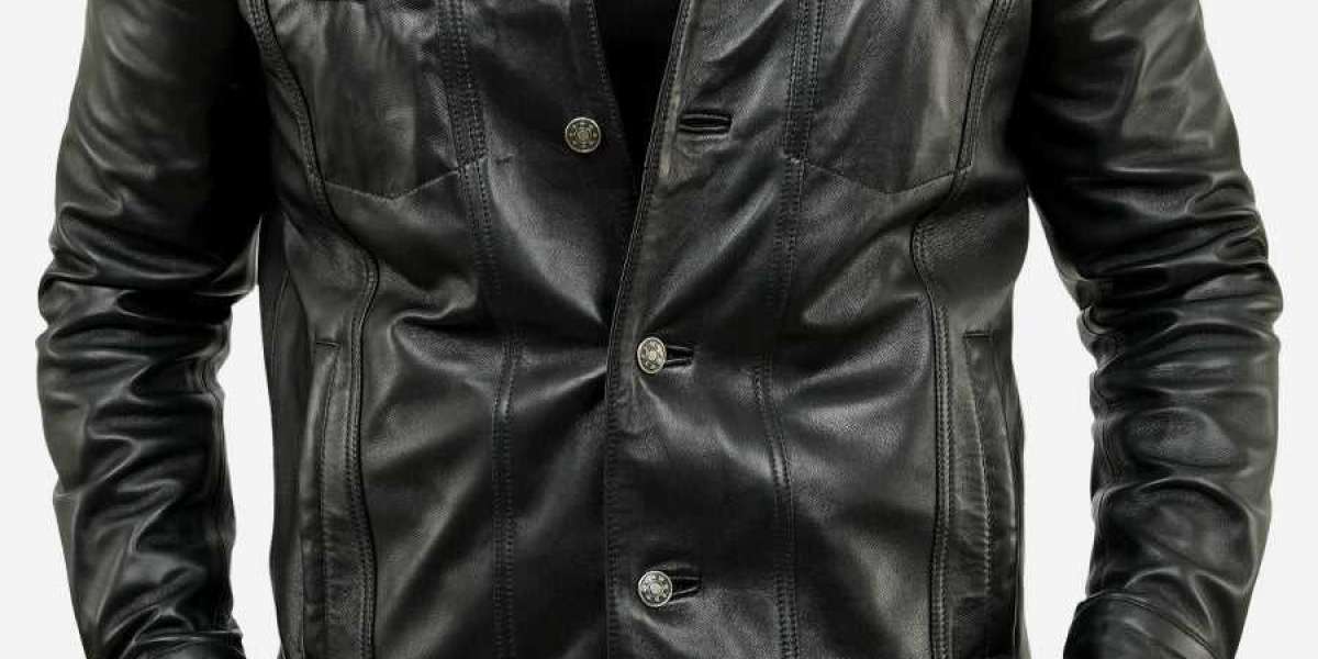 Trucker Style Leather Jacket