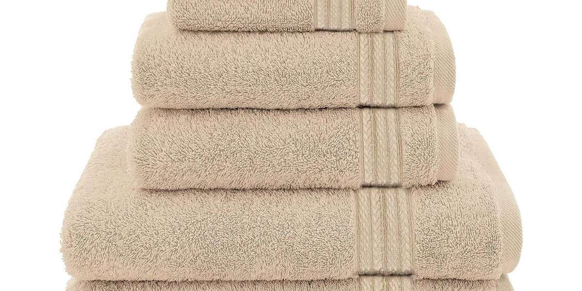 Elevate Your Bathroom Experience with the Textilia™ Set of 6 Bath Towel Set – Beige